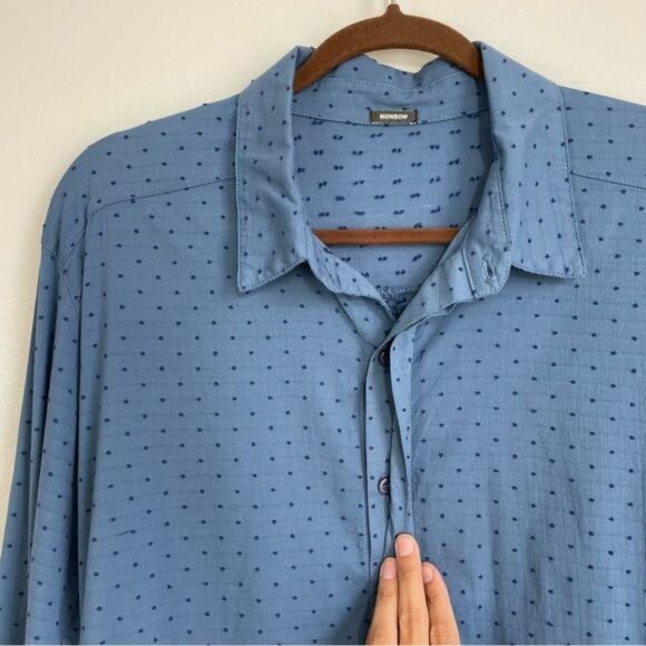 MONROW Long Sleeve Shirt Dress - M - Picture 7 of 9